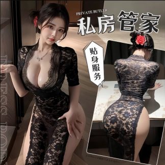 旗袍蕾丝角色扮演睡裙 透视诱惑