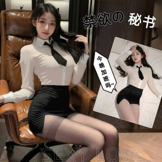 性感秘书制服套装 — 透视大码诱惑