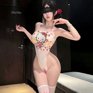 Set Cosplay Kitty — Jarang Telus Hujung Terbuka