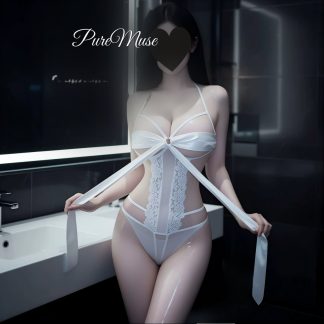 PureMuse 透视网纱连体衣 — 开裆露乳情趣套装